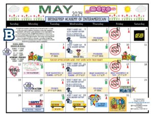 MAY Calendar  CALENDARIO DE MAYO