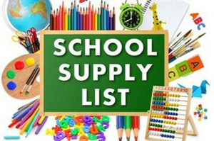2025-2026 School Supply List
