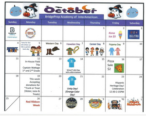 ✨October 2026 Activity Calendar ✨