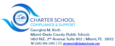 Contact Georgina M. Koch for Compliance and Support. 305-995-1955 ginakoch@dadeschools.net